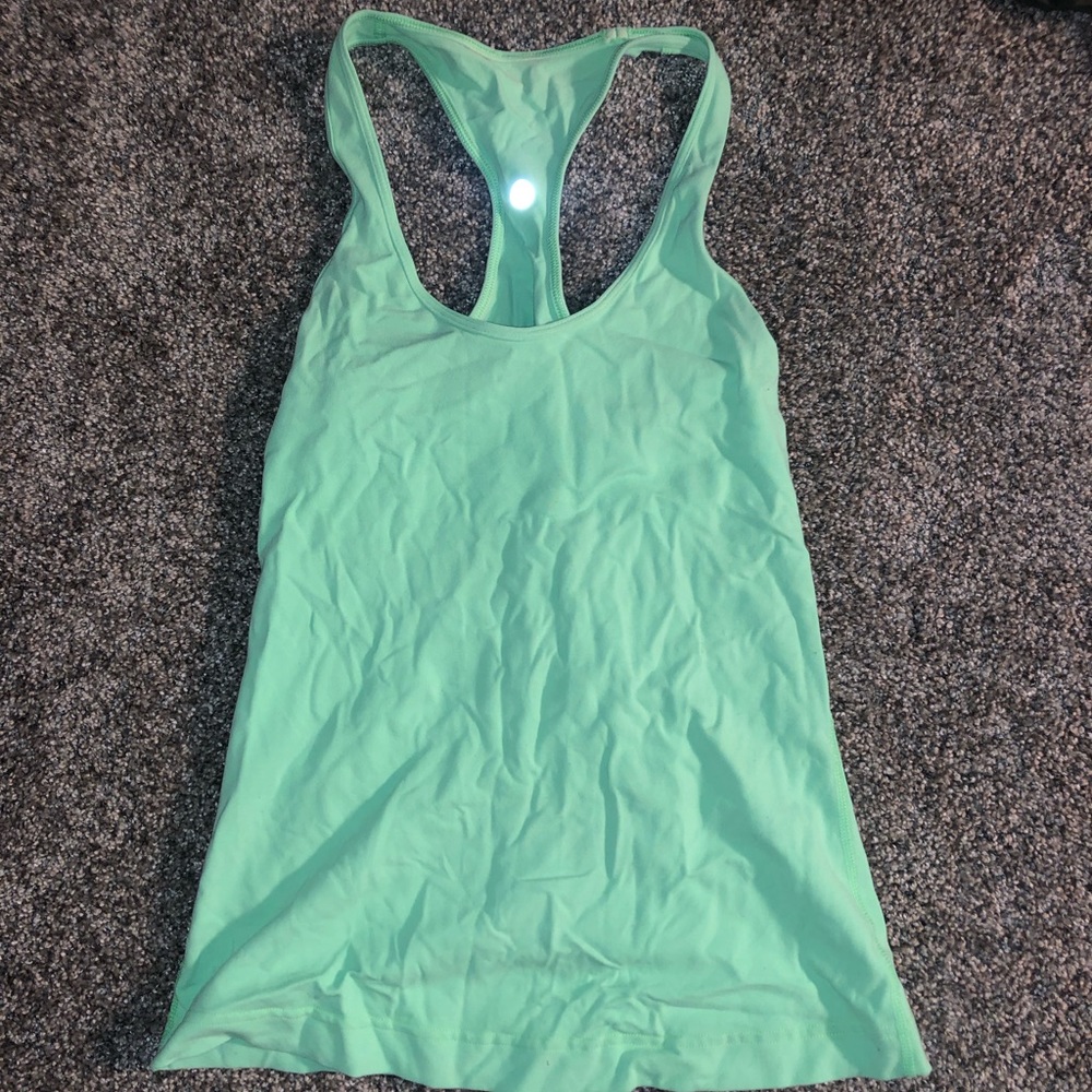Green lululemon tank size 4
